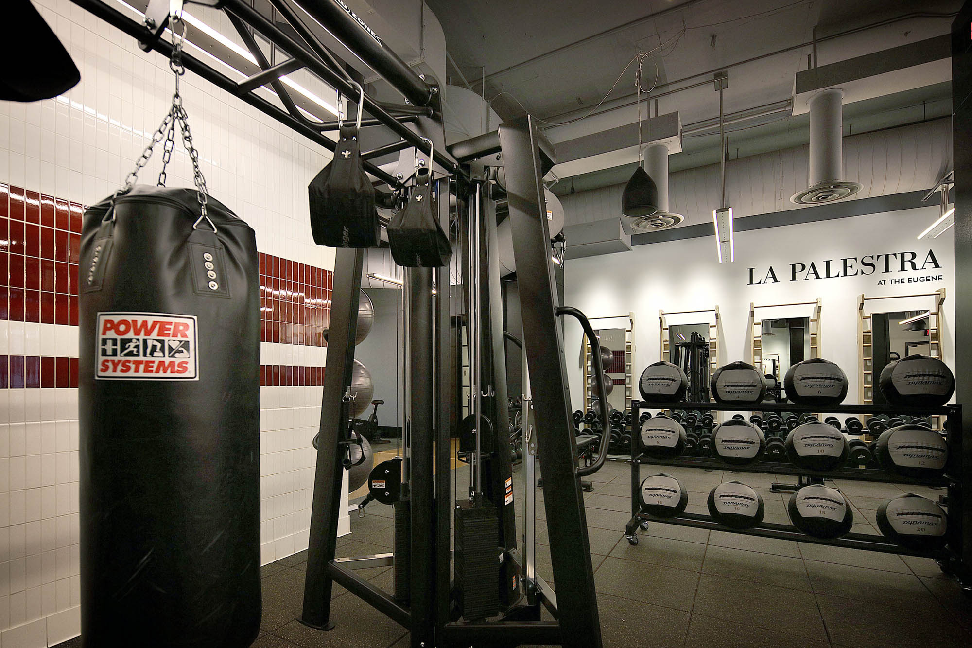 The fitness center in The Eugene apartment in Manhattan, New York.