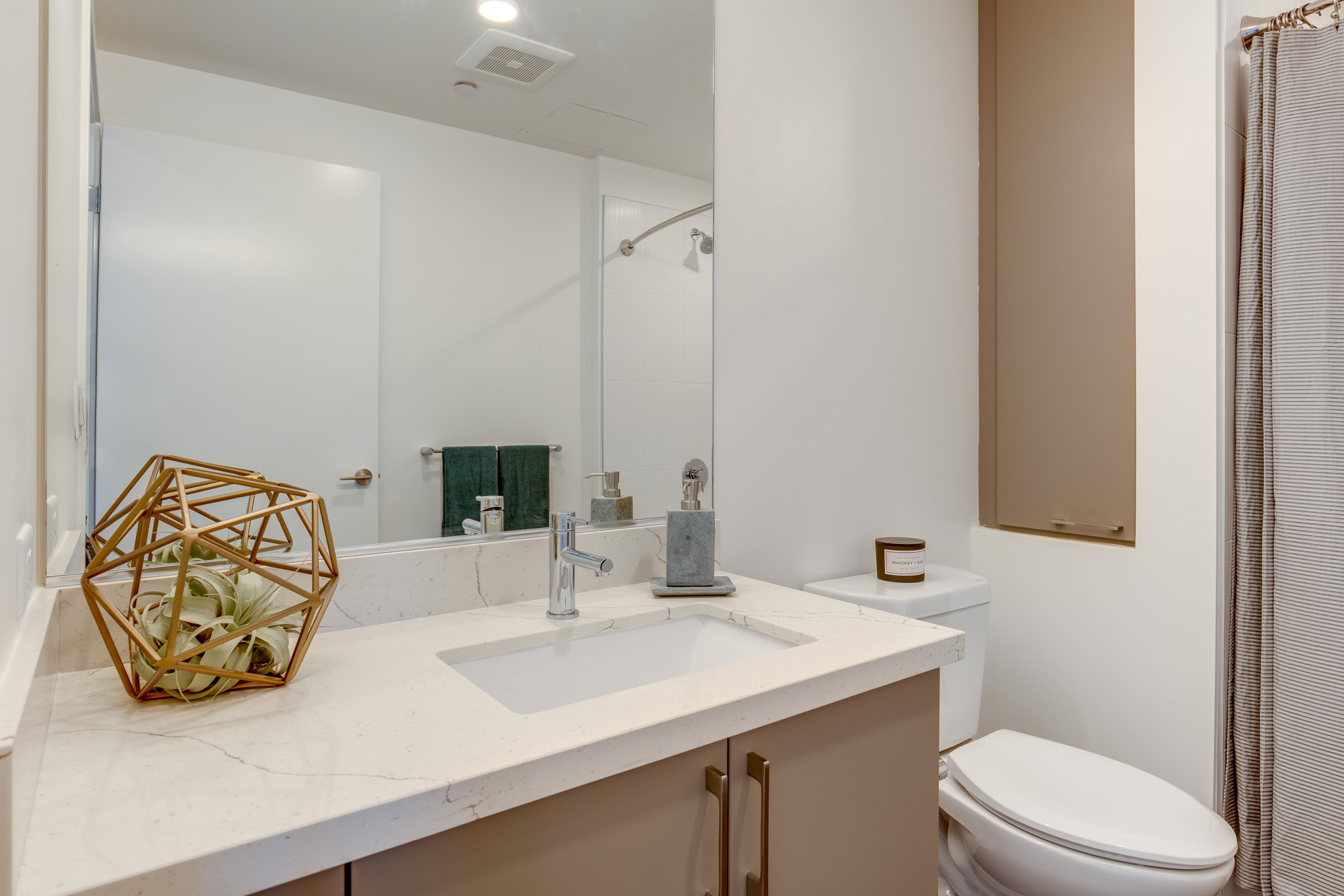 A bathroom at The Merian Apartments in San Diego, California.