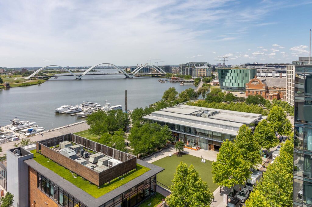 An image of Vela apartments neighborhood, The Yards, in Washington, DC.