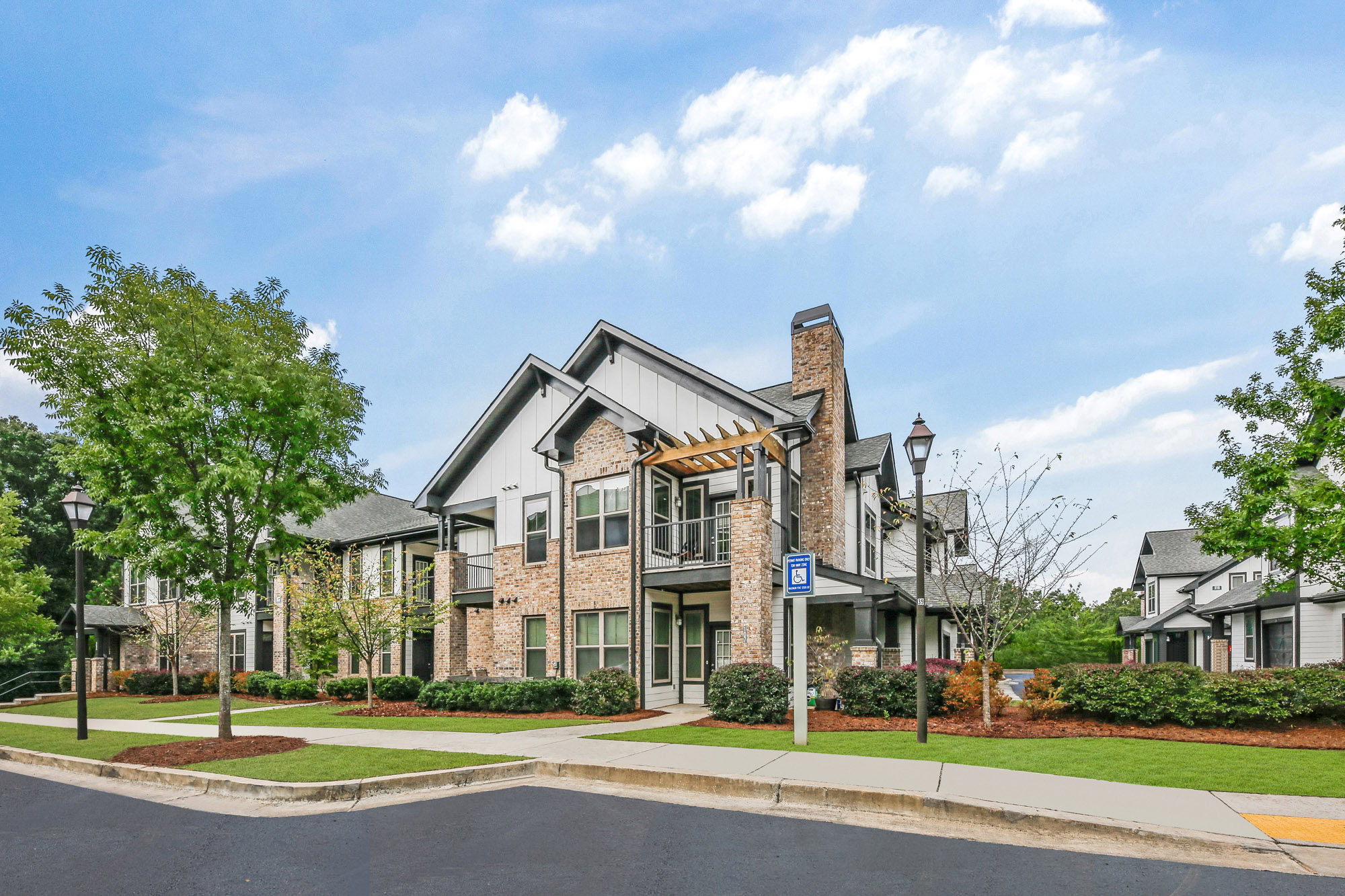 A view of the apartments at Park 9 featuring balconies or terraces.