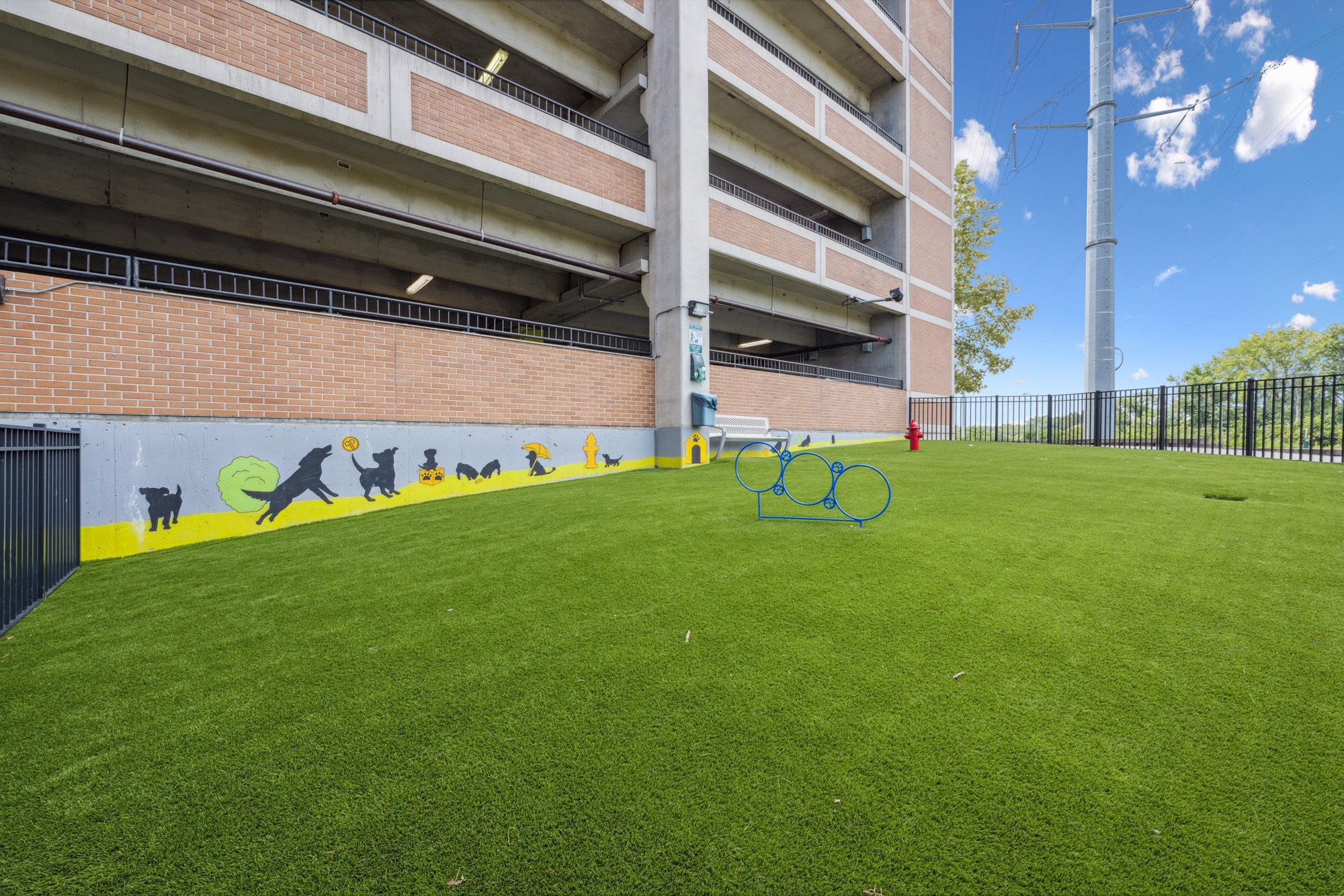 Spacious dog park for your furry friends.